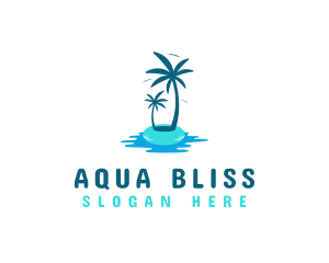 Floaty - Summer Island Destination logo design