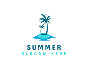 Summer Island Destination  logo design