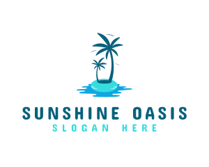 Summer Island Destination  logo design