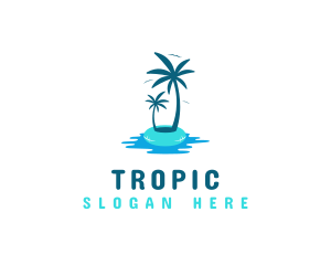 Summer Island Destination  logo design