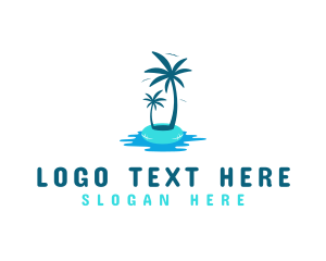 Travel - Summer Island Destination logo design