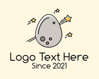 Egg Asteroid Stars logo design