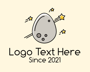 Star Gazing - Egg Asteroid Meteor logo design