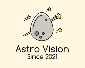 Egg Asteroid Meteor logo design