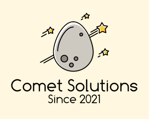 Comet - Egg Asteroid Meteor logo design