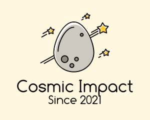 Asteroid - Egg Asteroid Meteor logo design