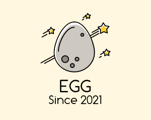 Egg Asteroid Meteor logo design