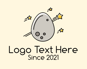 Meteorite - Egg Asteroid Meteor logo design