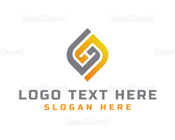 Abstract Technology Letter GG Logo
