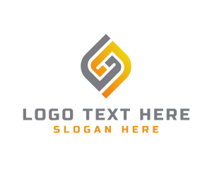 Initial - Abstract Technology Letter GG logo design
