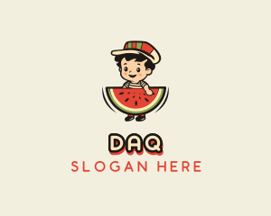 Grocery Watermelon Fruit Logo