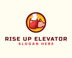 Coffee Cup Thumbs up logo design