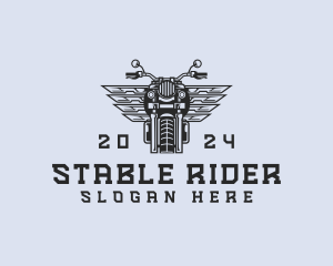 Motorcycle Rider Mechanic logo design