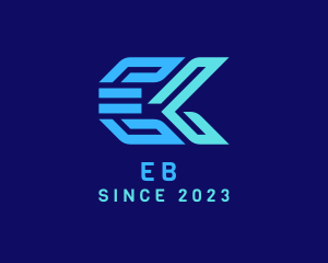 Web - Futuristic Fish Letter EK logo design