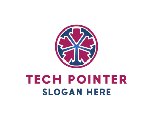 Pointer - Arrow Target Center logo design