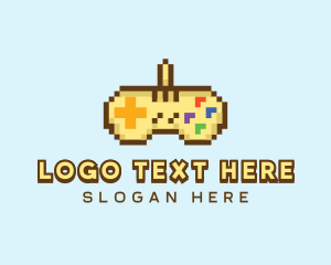 Pixel Console Controller  logo design