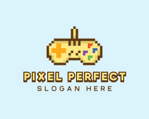 Pixel Console Controller  logo design