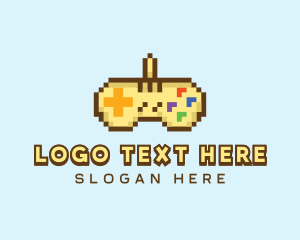 Game Vlog - Pixel Console Controller logo design
