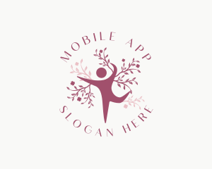 Woman Yoga Tree Logo