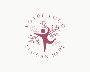 Growth - Woman Yoga Tree logo design