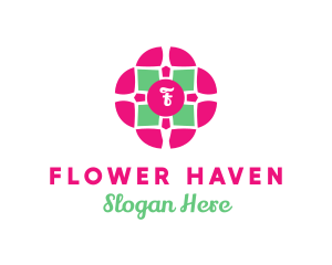 Flower Boutique Tile logo design