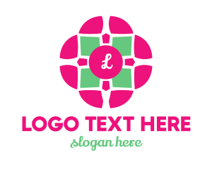 Boutique - Flower Boutique Tile Letter logo design