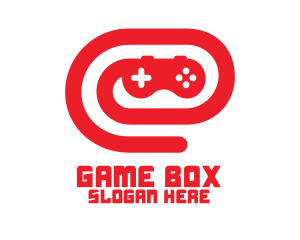 Xbox - Red Game Controller Swirl logo design