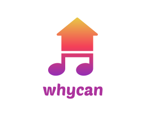 Musical Note House Logo