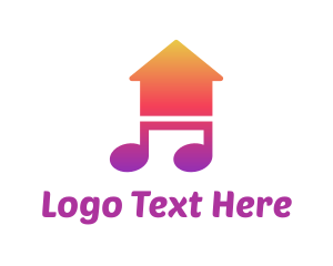 Sing - Musical Note House logo design