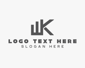 Strategy - Finance Company Letter WK logo design