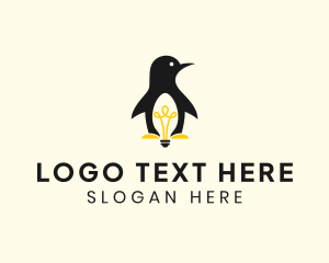 Bulb - Penguin Light Bulb logo design