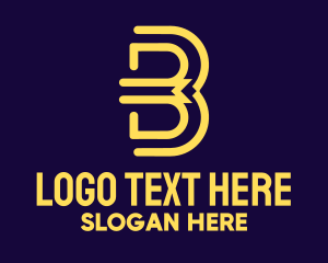 Bookshop - Bookmark Letter B logo design