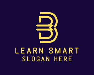 Educate - Simple Bookmark Letter B logo design