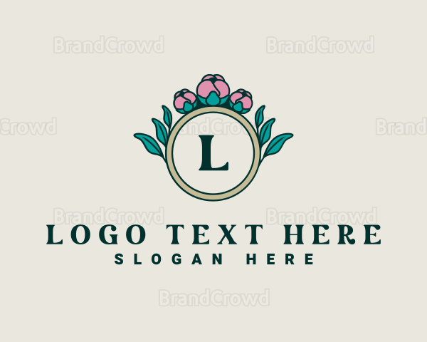 Ornamental Rose Wreath Logo