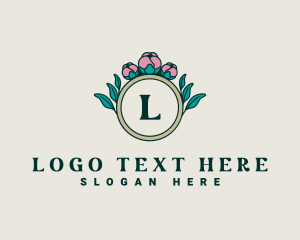 Ornamental Rose Wreath Logo