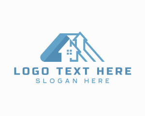 Abstract - House Roofing Construction logo design