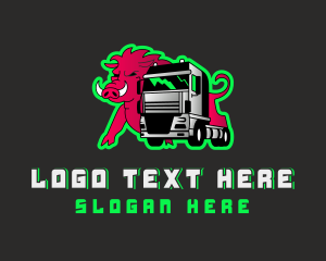 Logistics - Wild Boar Truck logo design