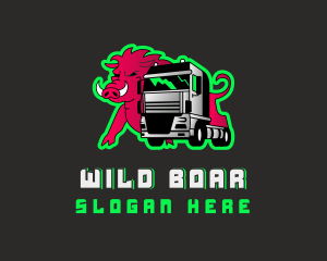 Wild Boar Truck logo design