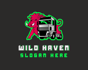 Wild Boar Truck logo design