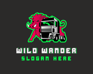 Wild Boar Truck logo design