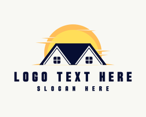 Land Developer - House Residence Roofing logo design