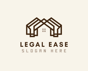 Real Estate House Roofing Logo