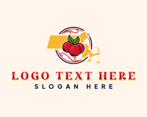 Beach Plum - Massachusetts Cranberries Fruit logo design