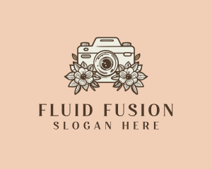 Camera Flower Photography Logo