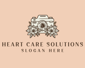 Camera Flower Photography Logo