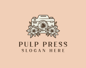 Camera Flower Photography Logo