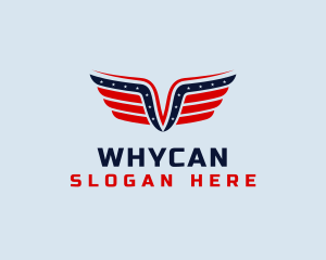 Falcon - Flag Wings America logo design
