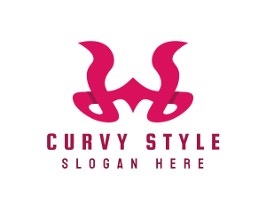 Curvy - Curvy Letter W Stroke logo design