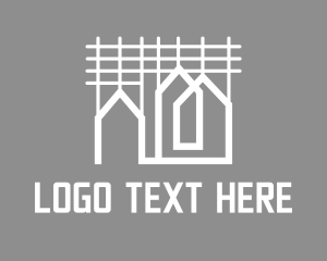 Scaffolding - Housing Contractor Builder logo design