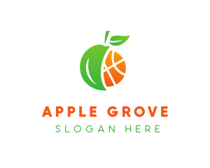 Apple Fruit Basketball logo design